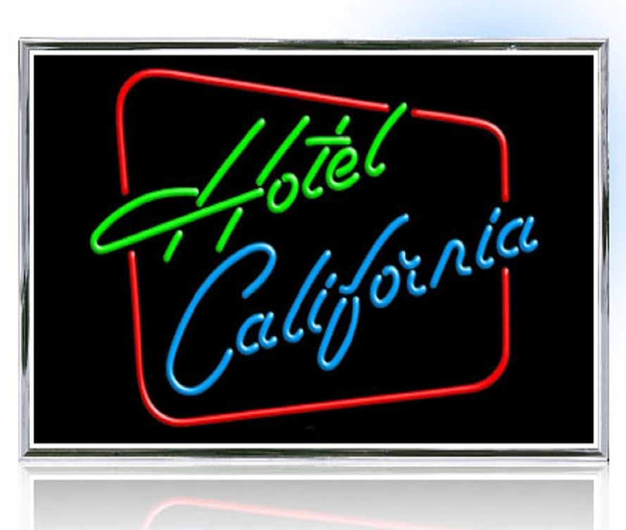 Hotel California Retro Neon Sign
