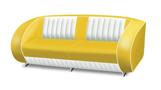 Bel Air Retro Furniture Double Seater Sofa