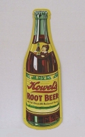 Retro Sign Enamelled Metal - Howel's Root Beer Bottle