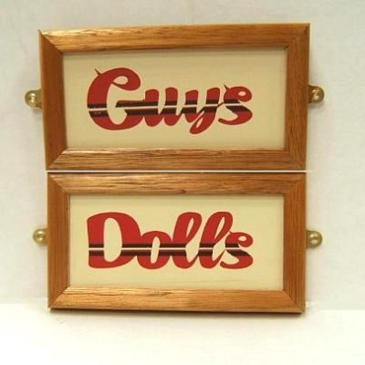 Retro Sign - Washroom Guys & Dolls