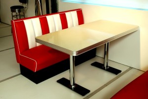 Bel Air Retro Furniture Diner Booth Table TO25W - 150 x 76