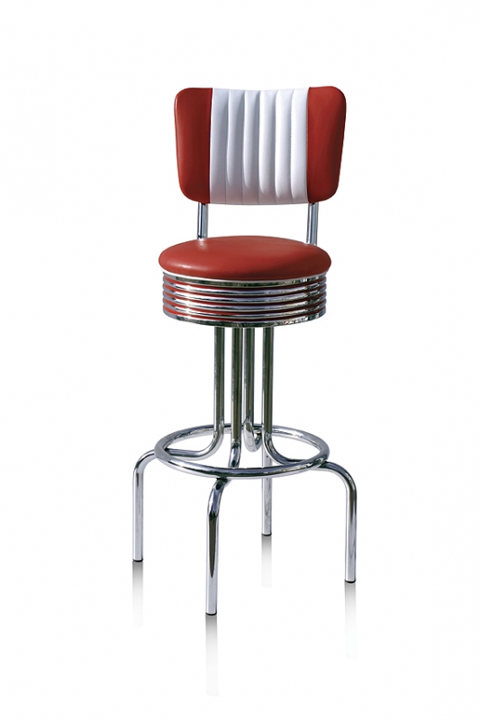 Bel Air Retro Furniture Diner Swivel Seat Barstool - BS28CB