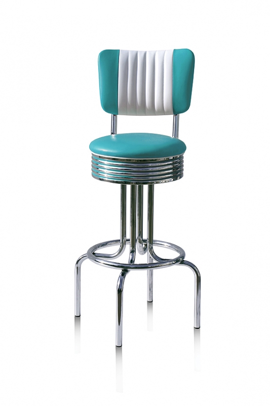 Bel Air Retro Furniture Diner Swivel Seat Barstool - BS28CB