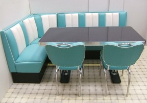 Retro Furniture Diner Booth - Hollywood Corner Set - 130 x 210
