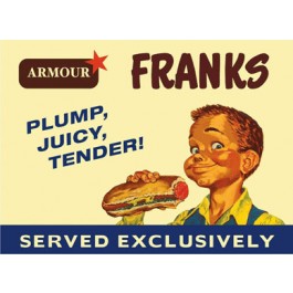 Retro Enamelled Sign - Frank's
