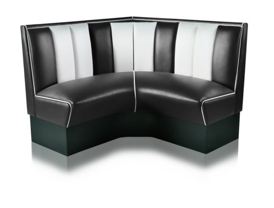Retro Furniture Diner Booth HW120x120 - Large Corner