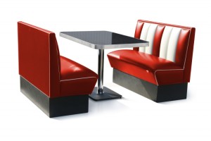 Retro Furniture Diner Booth - Hollywood Four Seater Set