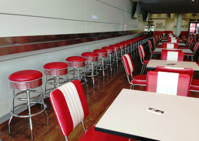 Retro diner furniture at Wembley Stadium
